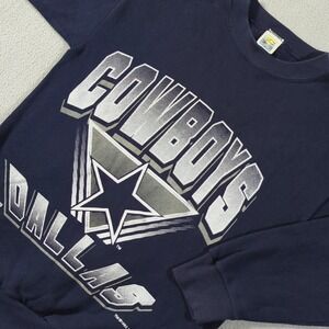 Dallas Cowboys Crewneck Sweatshirt Vintage 1993‎ NFL Competitor Medium Navy Blue